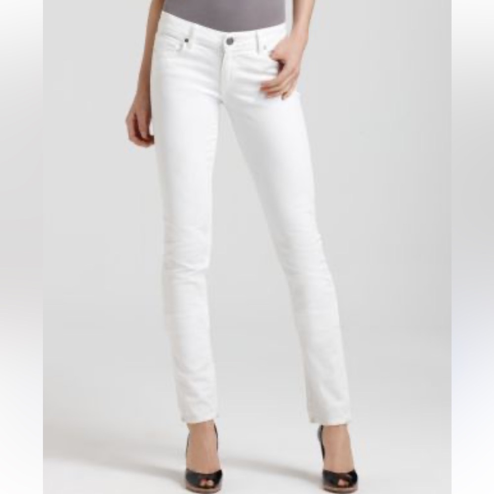 Paige Skyline Skinny Low Rise 27 Optic White